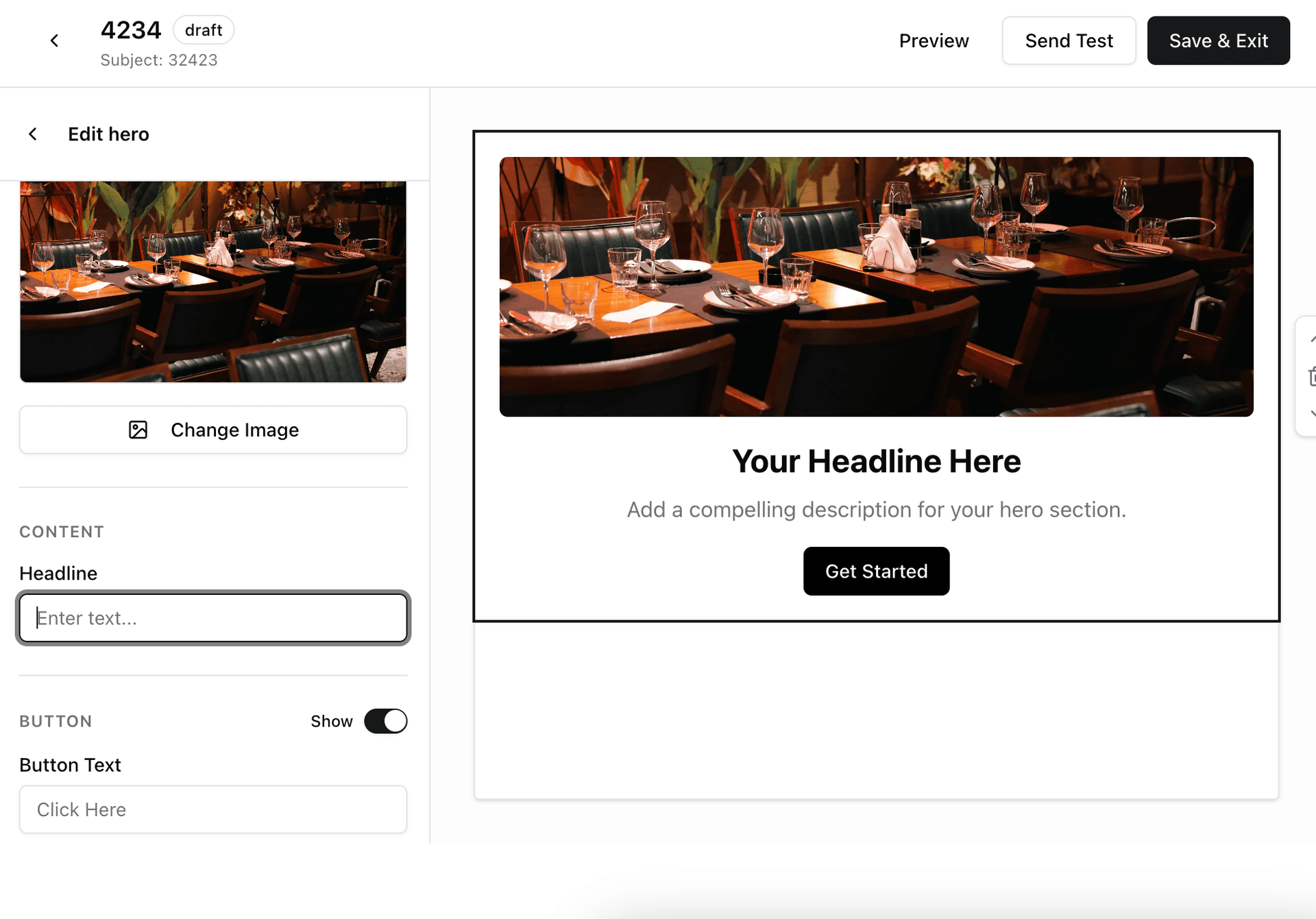 MailFlow drag and drop email editor interface